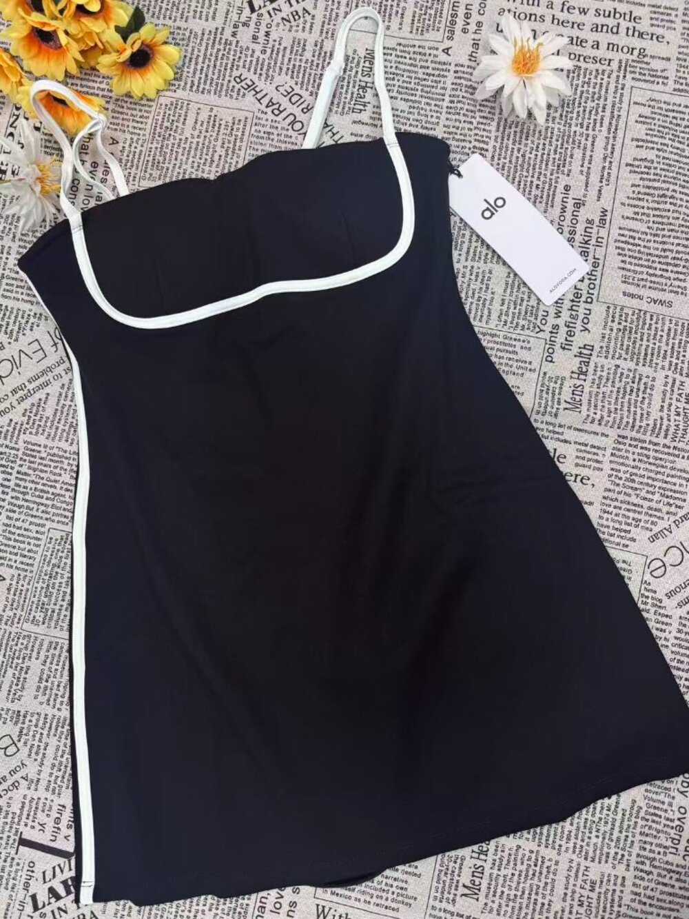 👗NWT,Alo Yoga Airbrush Streamlined Dress,Fitted Waist Casual Sports Skirt